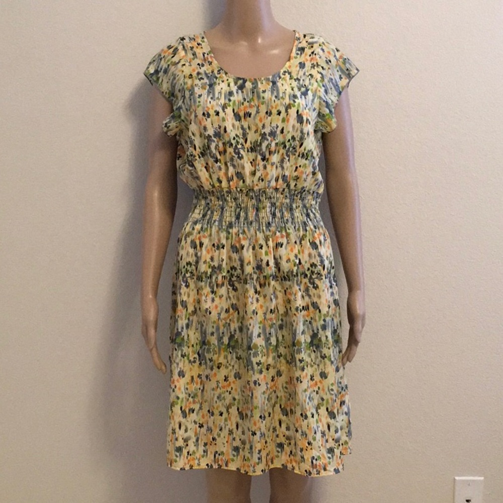 Like-new summer dress yellow multi size M/L